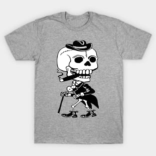 Skeleton Skull Man in Tux T-Shirt